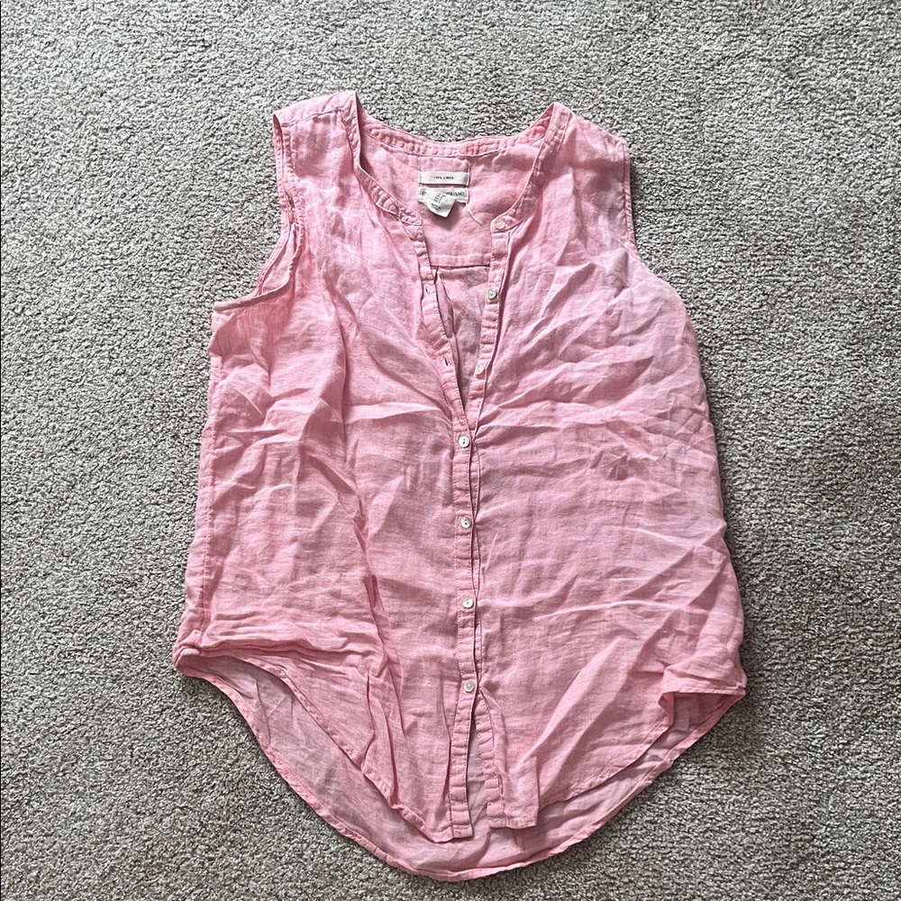 Christian Siriano Pink Sleeveless Blouse